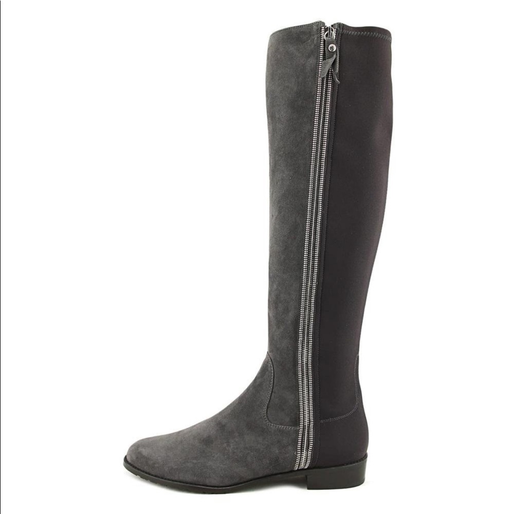 Stuart Weitzman Zip Me Down Boots in Grey